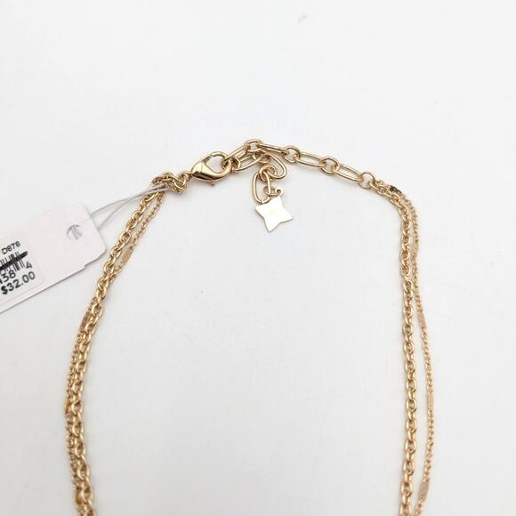 Panacea Layered Open Circle Pendant Necklace for Women's Elegant Gold Design - Picture 5 of 6